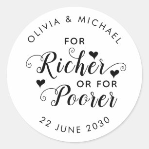 Sticker Rond Mignonne pour les plus riches ou pour les plus pau