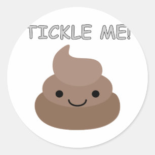 Sticker Rond Mignonne Tickme Poop Emoji