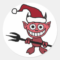 Migte diable portant le Casquette de Noël Père Noë