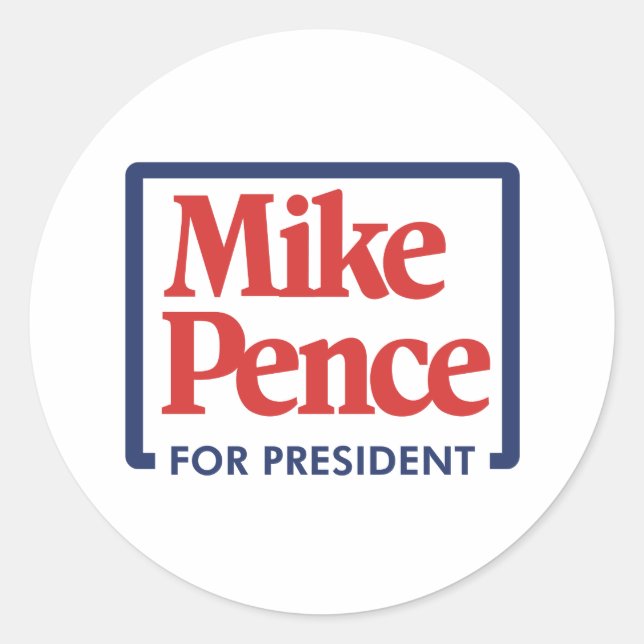Sticker Rond Mike Pence pour le président 2024 (Devant)
