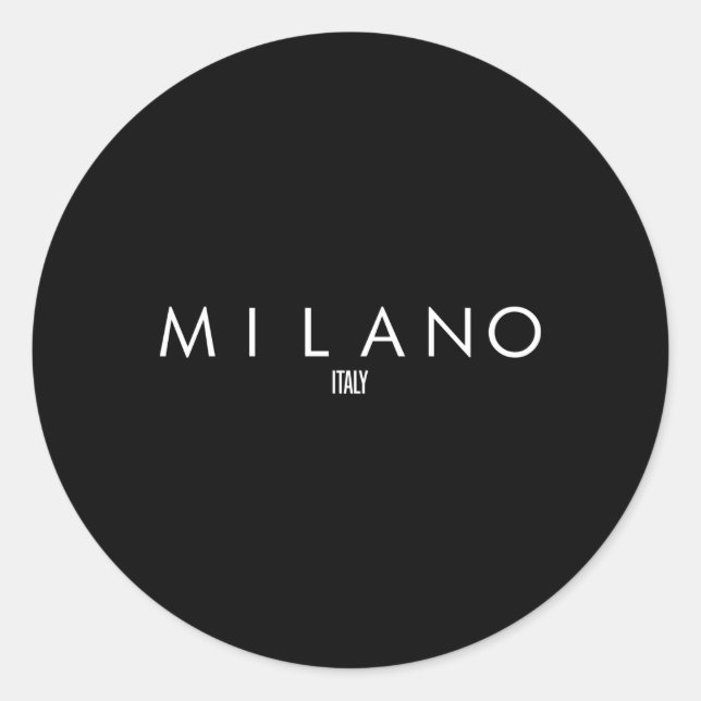 Sticker Rond Milan Italie (Devant)