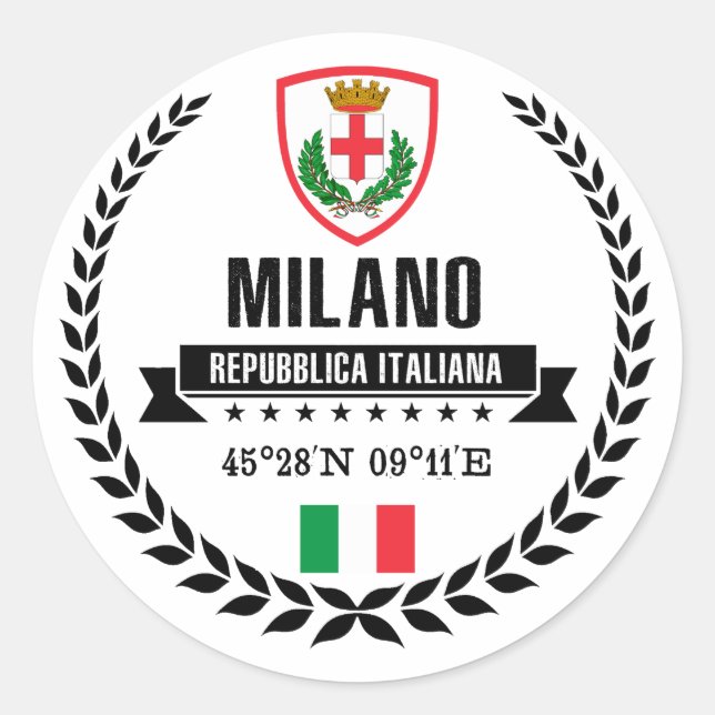 Sticker Rond Milano (Devant)