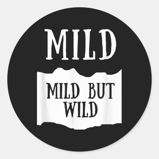 Sticker Rond Mild But Wild Mild Hot Sauce Group Costume  (Devant)