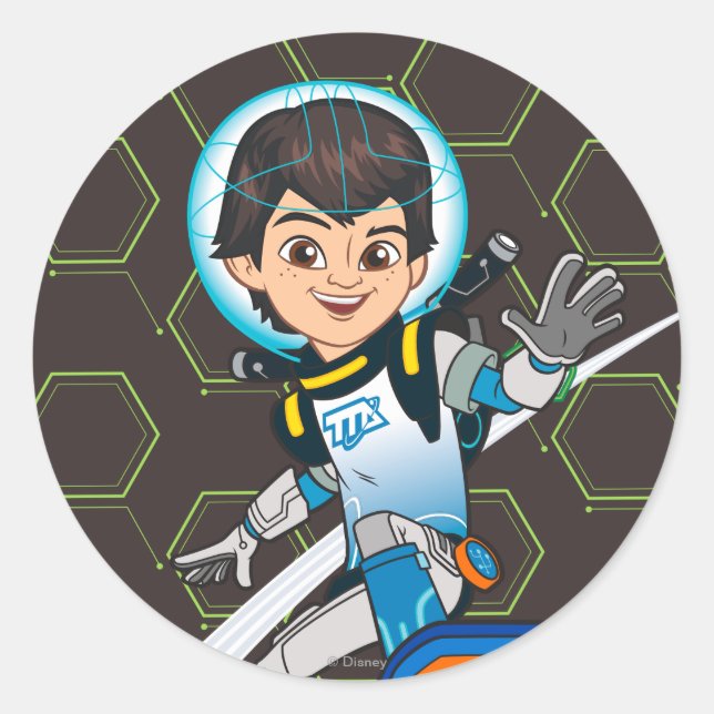 Sticker Rond Miles Callisto Riding Son Blastboard (Devant)