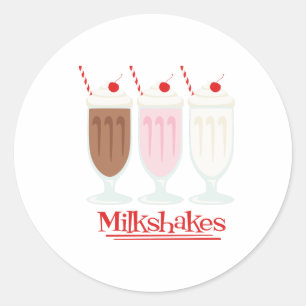 Sticker Rond Milkshakes