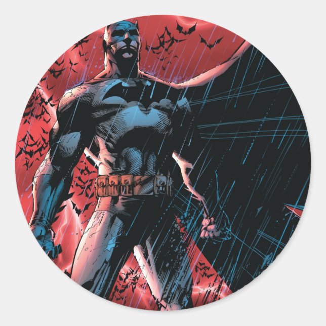 Sticker Rond Mille chauves-souris (Devant)