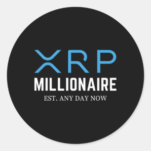 Sticker Rond Millionnaire de crypto-monnaie Xrp