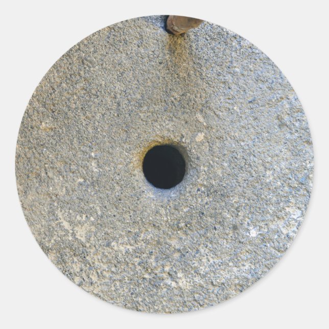 Sticker Rond millstone flour wheat cereal grin (Devant)