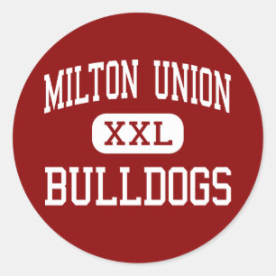 Sticker Rond Milton Union - Bulldogs - High - West Milton Ohio