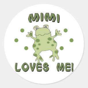 Sticker Rond Mimi m'aime Frog