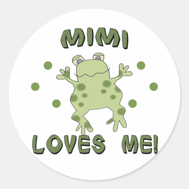 Sticker Rond Mimi m'aime Frog (Devant)