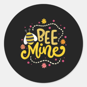 Sticker Rond Mine d'abeilles - Joyeuses citations de la Saint-V