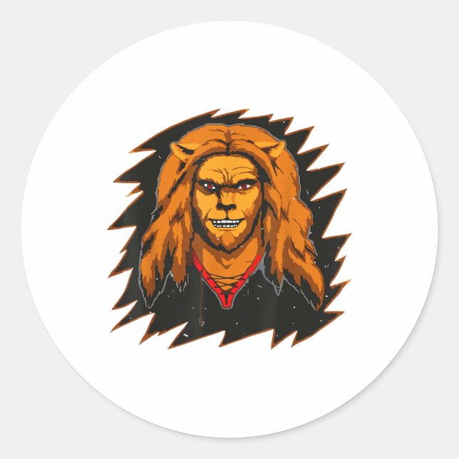 Sticker Rond Mine De Bête L'Artisanat De Garbage _1 (Devant)