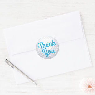 Sticker Rond Mini Golf Balls Anniversaire Fête Enfants Bleu