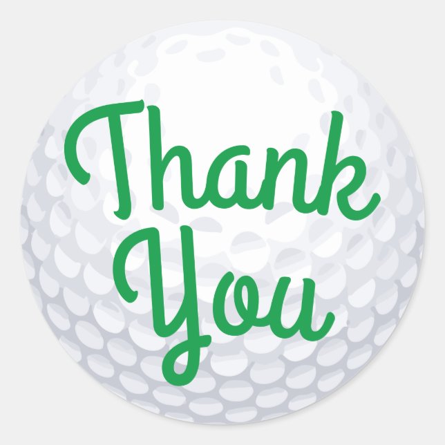 Sticker Rond Mini Golf Balls Anniversaire Fête Enfants Sports (Devant)