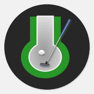 Sticker Rond Mini Golf Game 