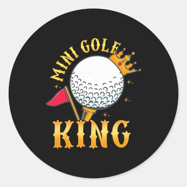 Sticker Rond Mini Golf King (Devant)