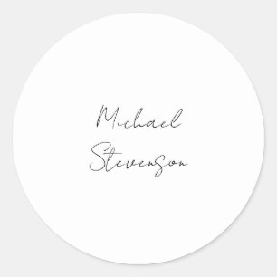 Sticker Rond Mini minimaliste noir noir tendance