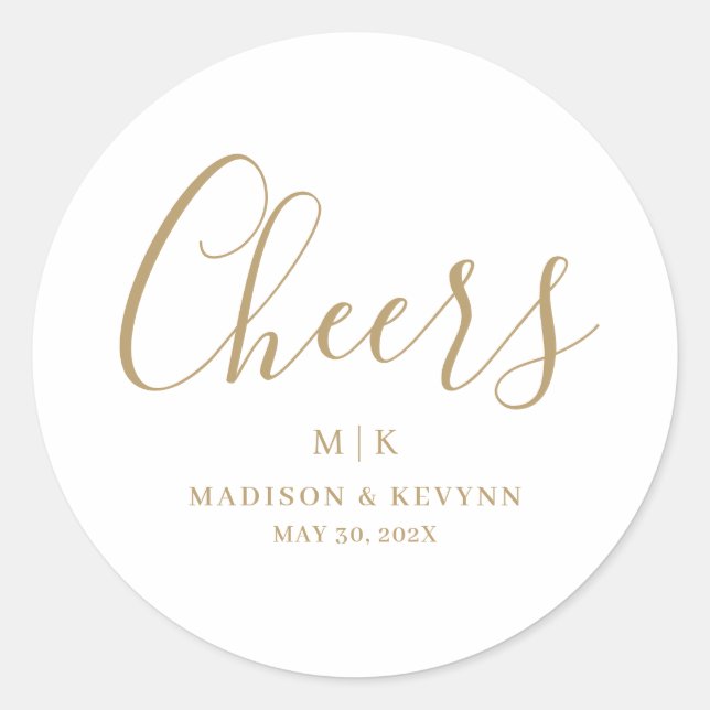 Sticker Rond Minimal et chic | MARIAGE (Devant)