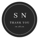 Minimal et chic | Monogrammes Mariages noirs