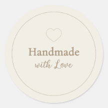 Minimalist "Handmade with Love" Cream