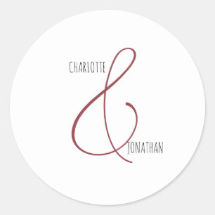 Sticker Rond Minimaliste Chic Élégant Calligraphie Script Maria