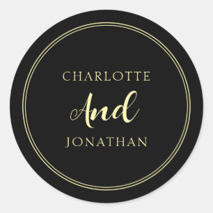 Sticker Rond Minimaliste Chic Élégant Calligraphie Script Maria