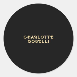 Sticker Rond Minimaliste Classique Professionnel Couleur Noir O