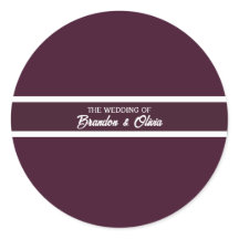 minimaliste Élégant prune violet et blanc rayures