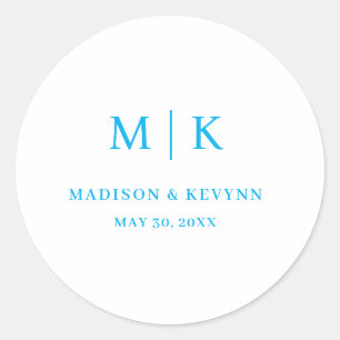 Sticker Rond Minimaliste et Chic Mariage