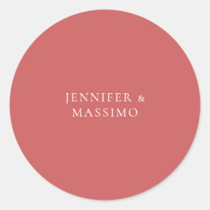 Sticker Rond Minimaliste indien rouge aspect esthétique moderne