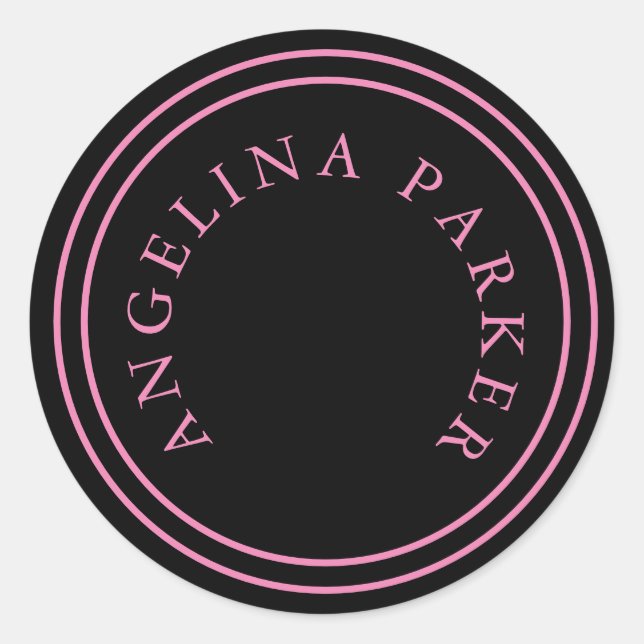 Sticker Rond Minimaliste Moderne Uni Simple (Devant)