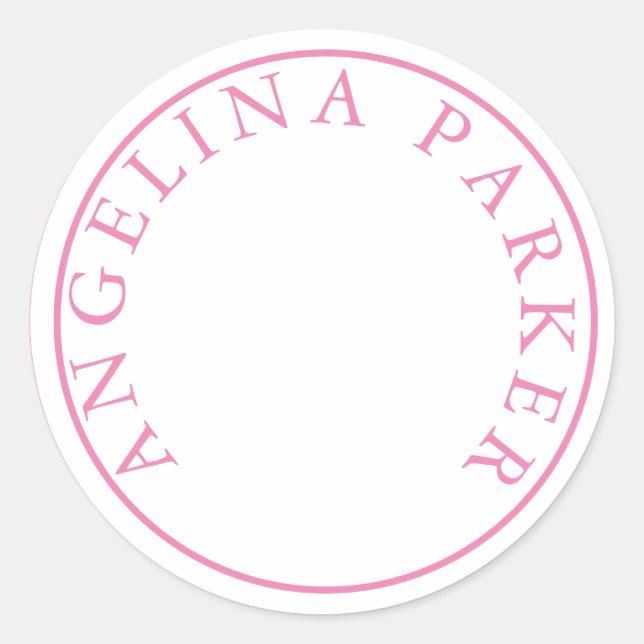 Sticker Rond Minimaliste Moderne Unique Simple (Devant)