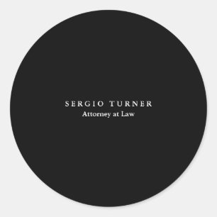 Sticker Rond Minimaliste tendance Noir professionnel