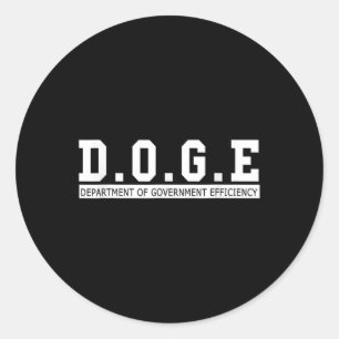 Sticker Rond Ministère De L'Efficacité Gouvernementale D.o.g.e.
