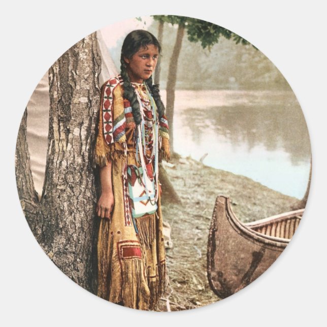 Sticker Rond Minnehaha 1897 (Devant)