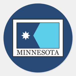 Sticker Rond Minnesota