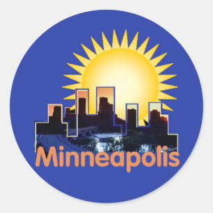 Sticker Rond Minnesota