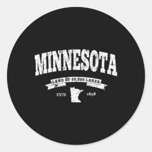 Sticker Rond Minnesota Mn