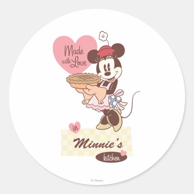 Sticker Rond Minnie classique | Cuisine (Devant)