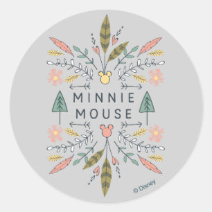 Sticker Rond Minnie Mouse Club des jeunes randonneurs
