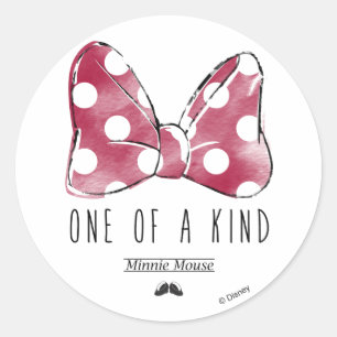 Sticker Rond Minnie Mouse Exemplaire Unique