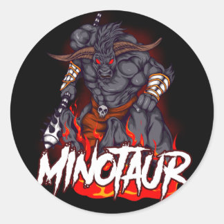 Sticker Rond minotaur