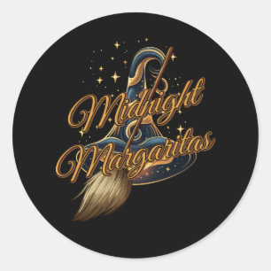 Sticker Rond Minuit Margaritas Society Magie pratique sorcière