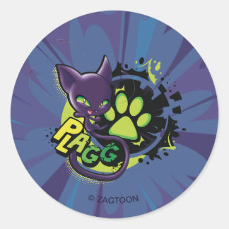 Sticker Rond Miraculous Kwami Plagg