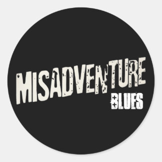 Sticker Rond misadventurelogo, BLUES