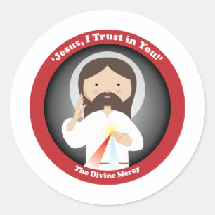 Sticker Rond Miséricorde divine de Jésus