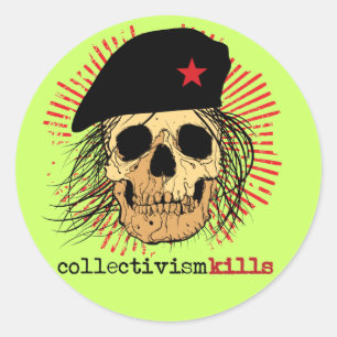 Sticker Rond Mises à mort de collectivisme