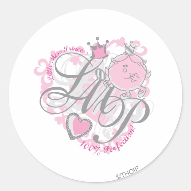 Sticker Rond Miss Princesse - 100% Perfection (Devant)