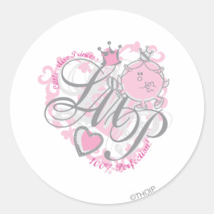 Sticker Rond Miss Princesse - 100% Perfection